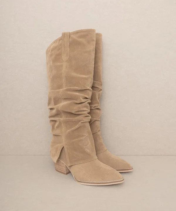 TEEK - Thea | Fold Over Slit Jean Boots