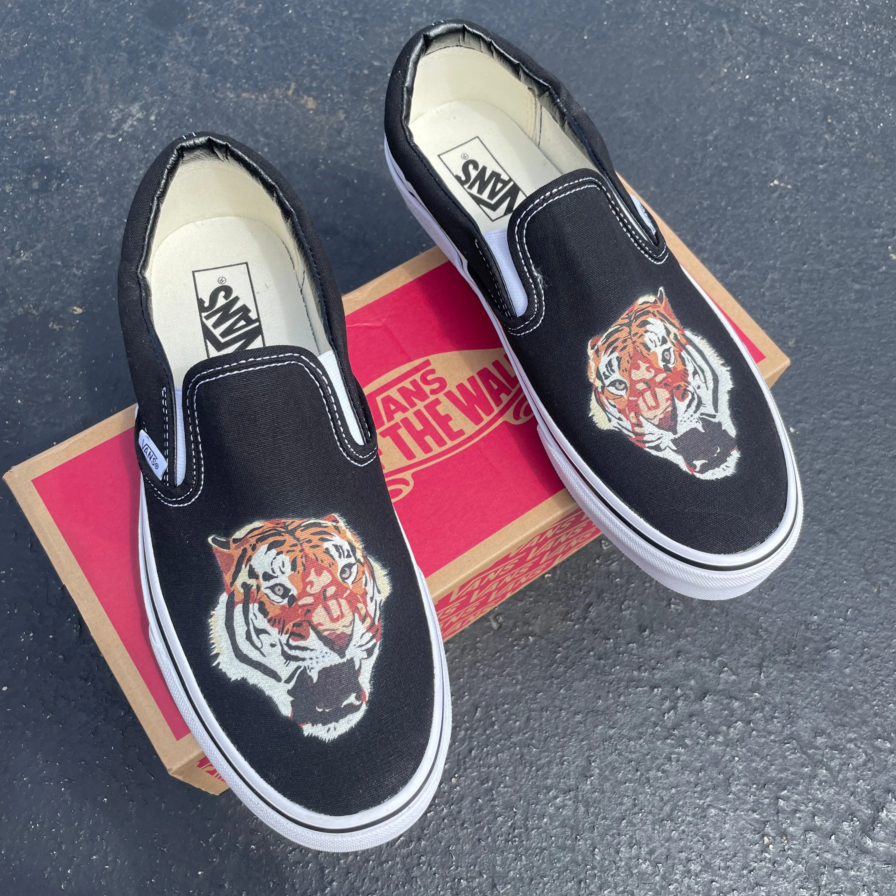 Tiger Head - Custom Slip Ons