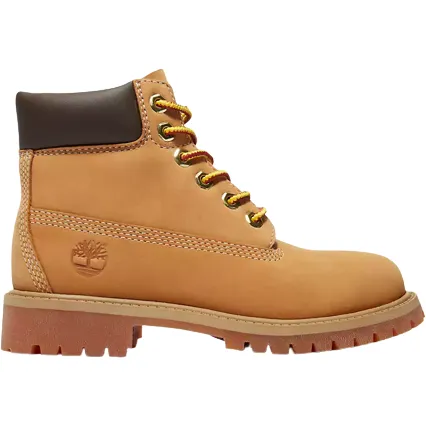 Timberland Kid's Premium 6-Inch Waterproof Boot Shoes - Wheat Nubuck