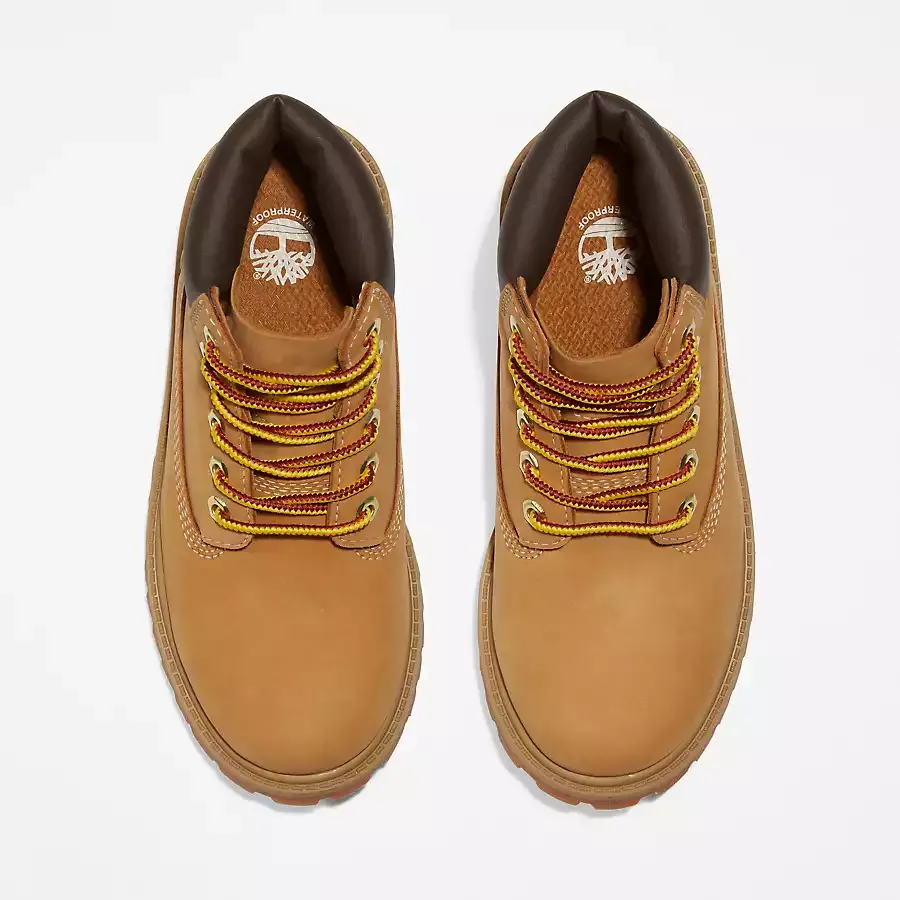 Timberland Kid's Premium 6-Inch Waterproof Boot Shoes - Wheat Nubuck