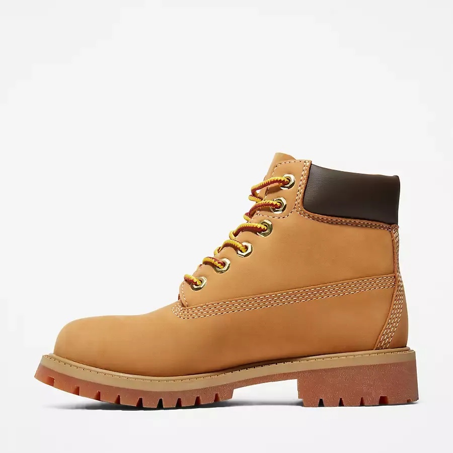 Timberland Kid's Premium 6-Inch Waterproof Boot Shoes - Wheat Nubuck