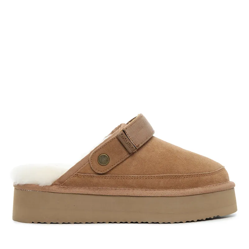 UGG Clogg Wool Platform Scuff