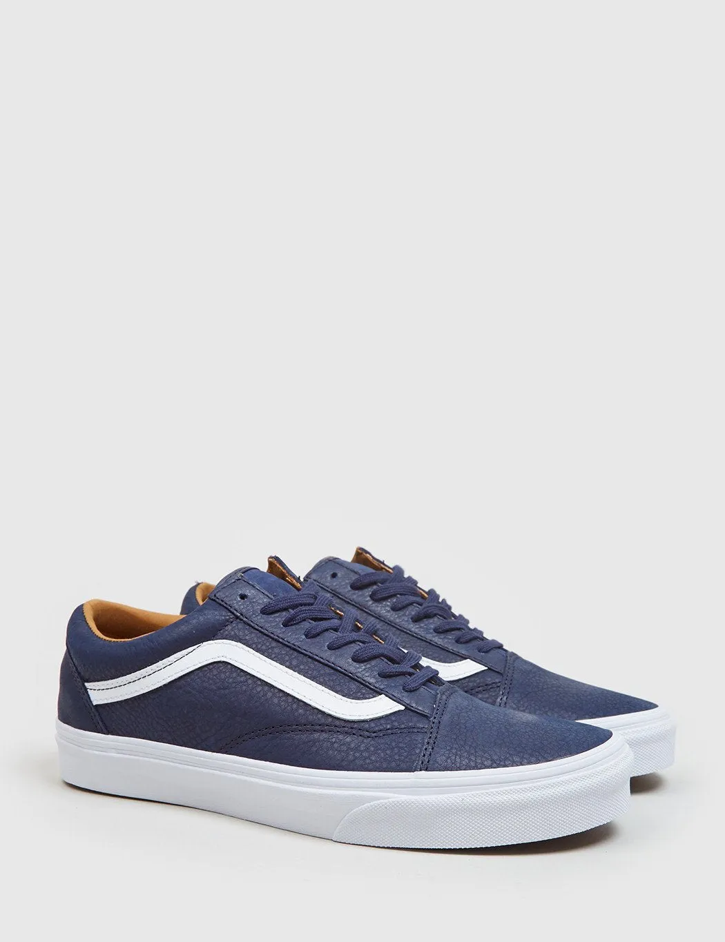 Vans Old Skool (Leather) - Navy Blue