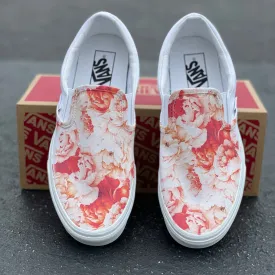 Warm Lush Peony - Custom Slip Ons