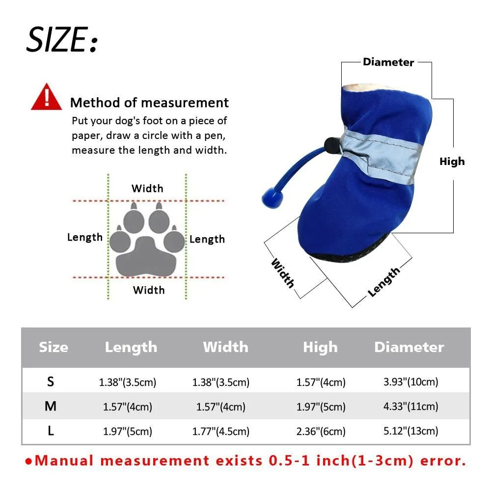 Waterproof Anti-slip Dog Shoes /Rain Snow Warm Boots Warm for Cats Dogs