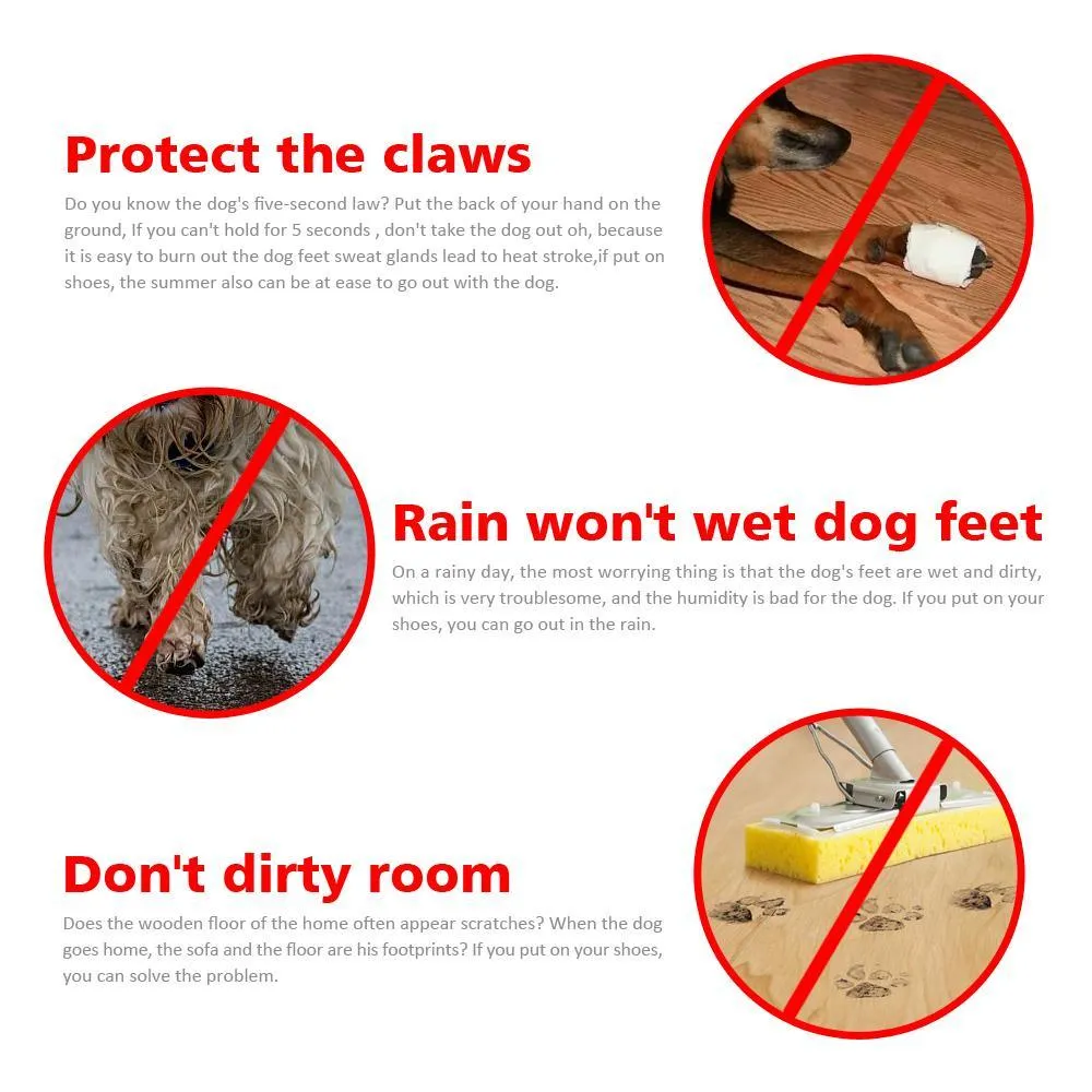 Waterproof Anti-slip Dog Shoes /Rain Snow Warm Boots Warm for Cats Dogs