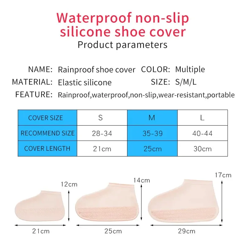 Waterproof Silicone Shoe Covers – Unisex Reusable Rain Protectors