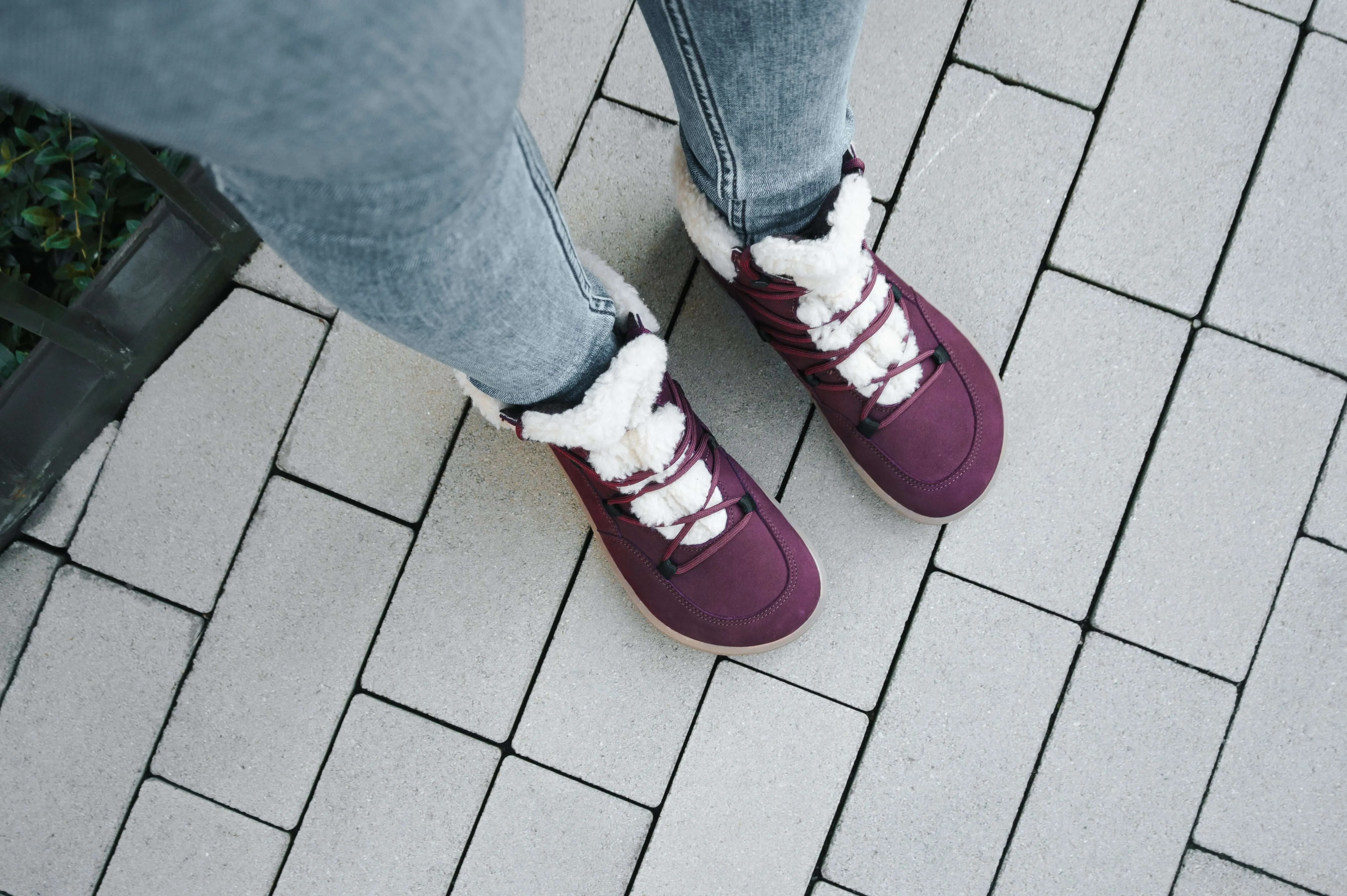 Winter Barefoot Boots Be Lenka Bliss - Burgundy Red