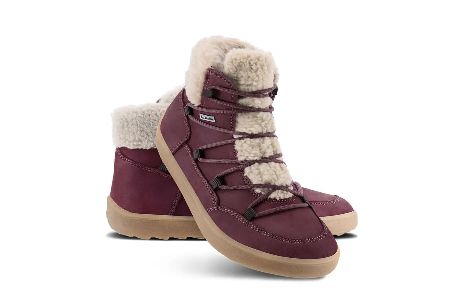 Winter Barefoot Boots Be Lenka Bliss - Burgundy Red