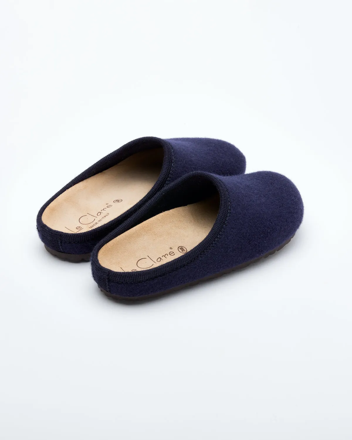 Women's Nebraska Wool Clogs Navy